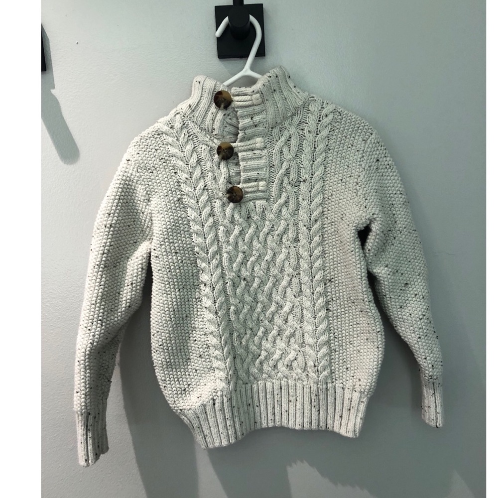 Cat and Jack cable knit sweater with buttons